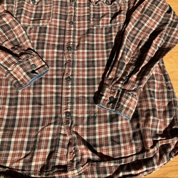 Vintage Checkered Plaid Long Sleeve Button Down Shirt - Picture 5 of 9